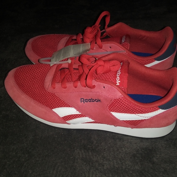 🆕Reebok | Classics Suede Mens Red & White Sneaker Shoes Size 12 - Picture 2 of 12